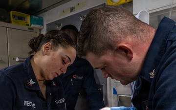 USS Chosin conducts routine medical training operations