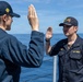 USS Chosin Promotion Ceremony at Sea