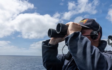 USS Chosin conducts routine operations at sea