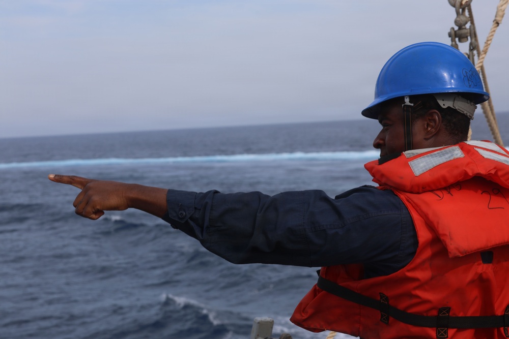 USS Thomas Hudner (DDG 116) Conducts Man Overboard Drill