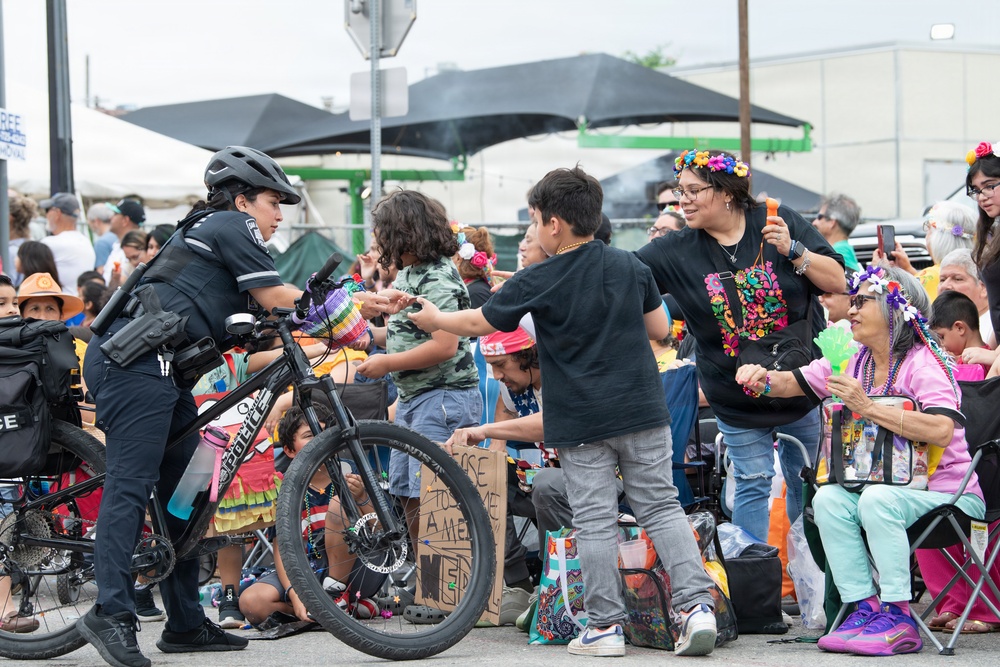 San Antonio Police Downtown Bike Patrol at 135th Battle of Flowers Parade