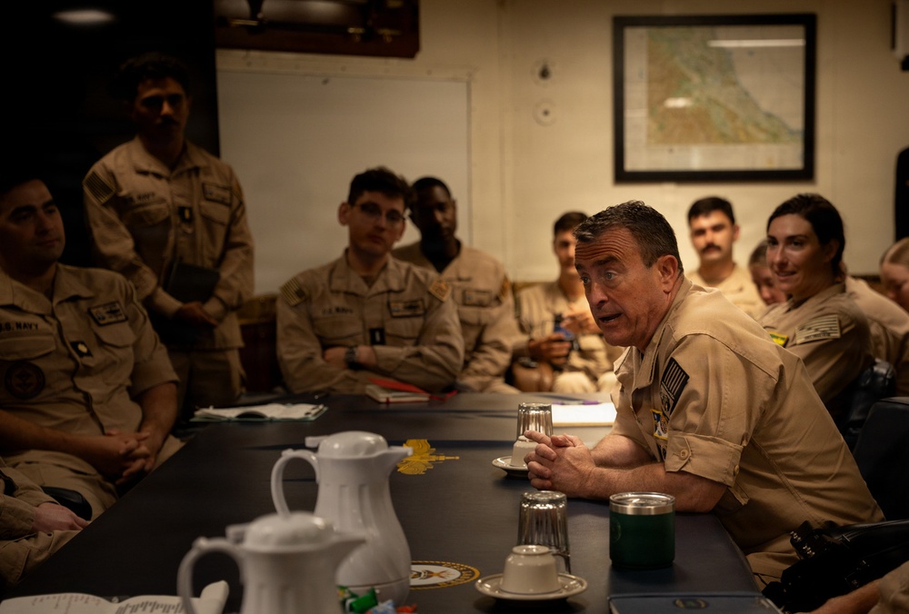 Rear Adm. Joe Cahill visits USS Lassen (DDG 82)
