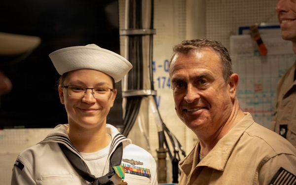 Rear Adm. Joe Cahill visits USS Lassen (DDG 82)