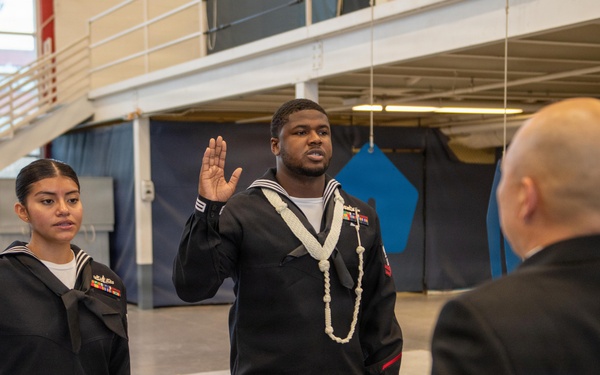 MM2 St.Amand and BM2 Hawkins Reenlistment