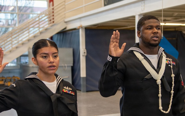 MM2 St.Amand and BM2 Hawkins Reenlistment