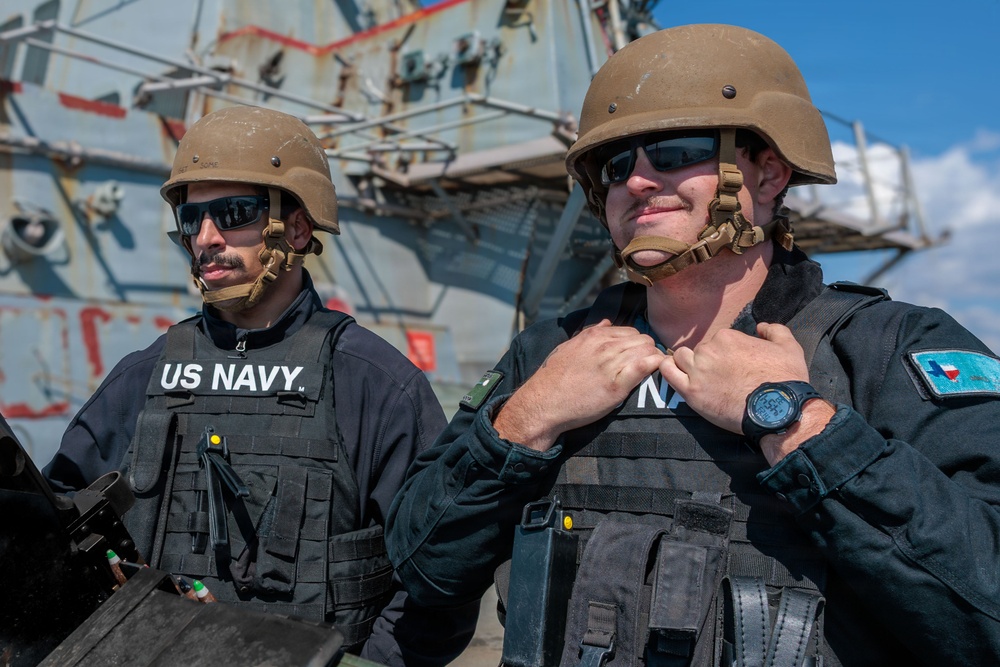 Sea and anchor aboard USS Gonzalez (DDG 66)