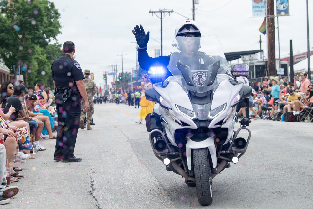 San Antonio Police Motorcycle Unit at 135th Battle of Flowers Parade