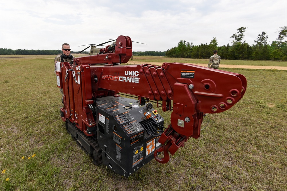 South Carolina National Guard Chinook unit recovers damaged aircraft from field in Savannah