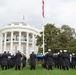 Navy Ceremonial Band at White House for UK Arrival