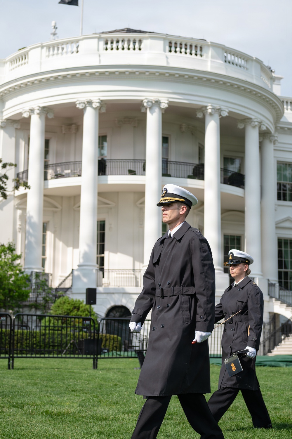 Navy Ceremonial Band at White House for UK Arrival