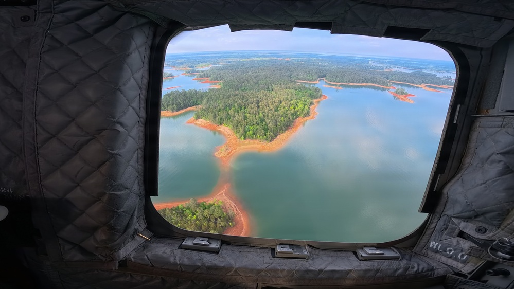South Carolina National Guard Chinook unit recovers damaged aircraft from field in Savannah