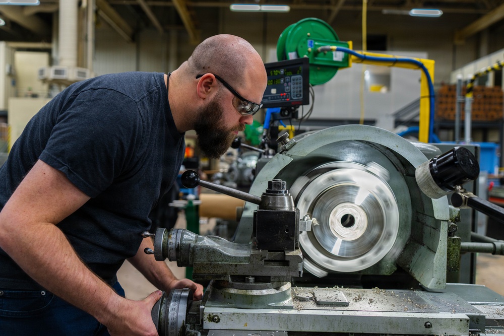 Trident Refit Facility - Bangor Machinist Shop and Pipe Fitters Shop conducts daily manufacturing.
