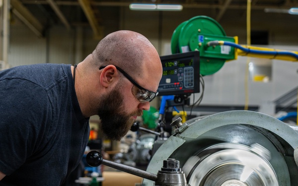 Trident Refit Facility - Bangor Machinist Shop and Pipe Fitters Shop conducts daily manufacturing.