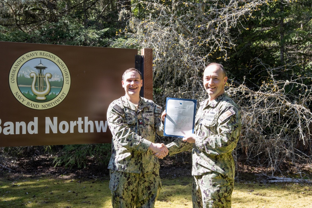 Musician 1st Class Hood Selected Navy Band Northwest Sailor of the Quarter, Quarter 1, 2026
