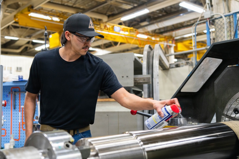 Trident Refit Facility - Bangor Machinist Shop and Pipe Fitters Shop conducts daily manufacturing.
