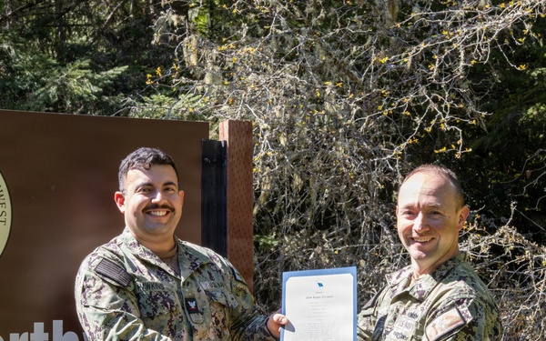 Musician 3rd Class Brandon Hawkins Selected Navy Band Northwest Bluejacket of the Quarter, Quarter 1 2026