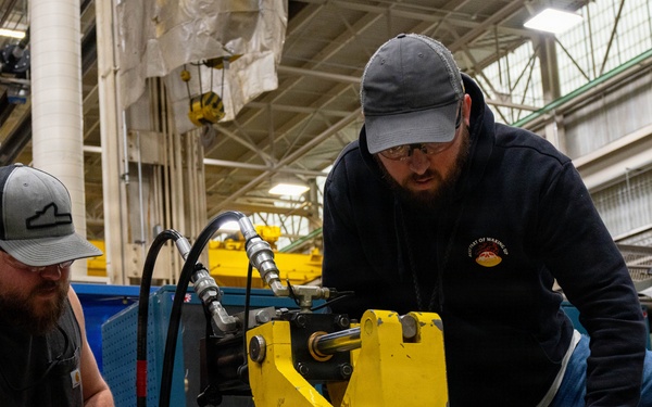 Trident Refit Facility - Bangor Machinist Shop and Pipe Fitters Shop conducts daily manufacturing..