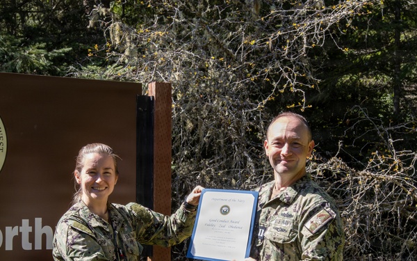 Musician 2nd Class Hannah Thorp Receives Good Conduct Award