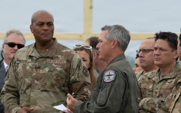 Maj. Gen. Collins Visits Ebbing ANGB, Tours Razorback Range Operations