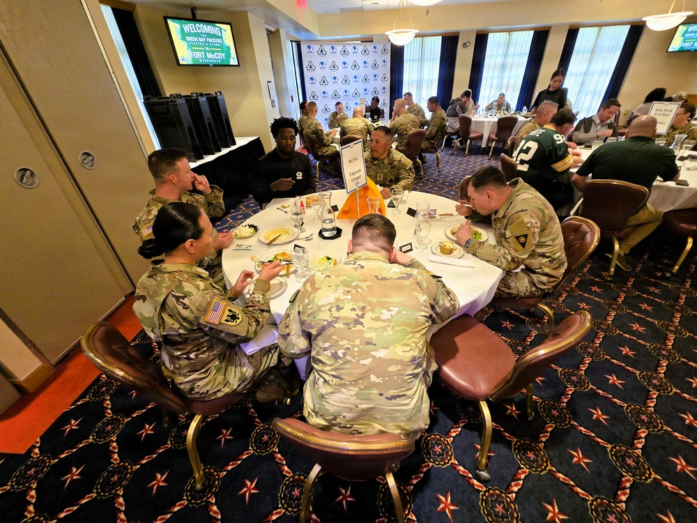 2026 Green Bay Packers Tailgate Tour makes stop at Fort McCoy; visits with Soldiers, Challenge Academy cadets