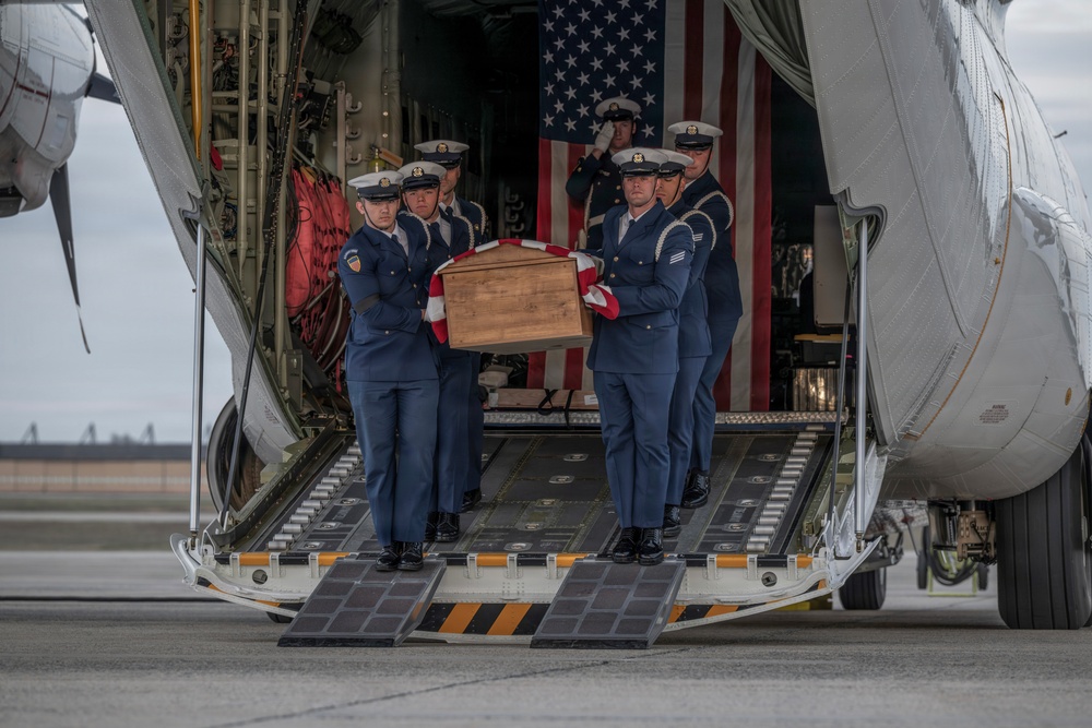 U.S. Coast Guard AST2 Tyler Jaggers dignified transfer