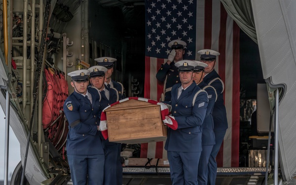 U.S. Coast Guard AST2 Tyler Jaggers dignified transfer