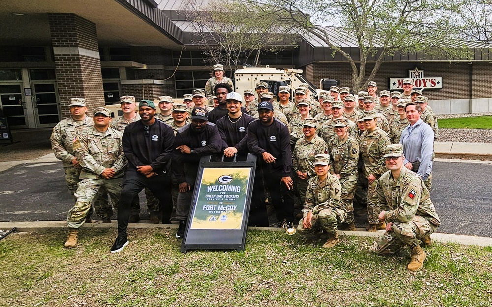 2026 Green Bay Packers Tailgate Tour makes stop at Fort McCoy; visits with Soldiers, Challenge Academy cadets