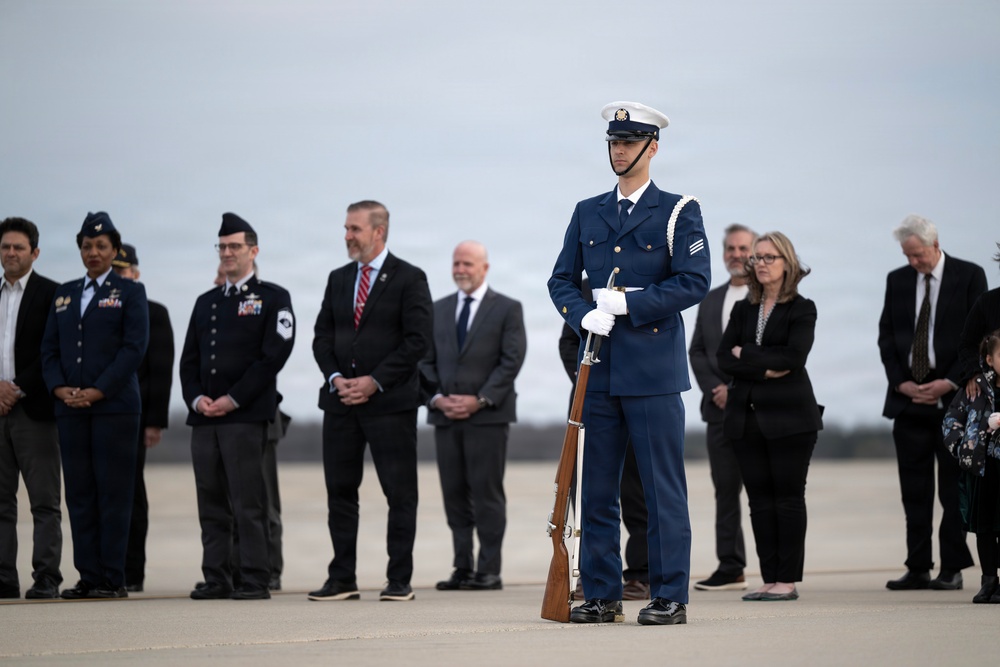 U.S. Coast Guard AST2 Tyler Jaggers dignified transfer