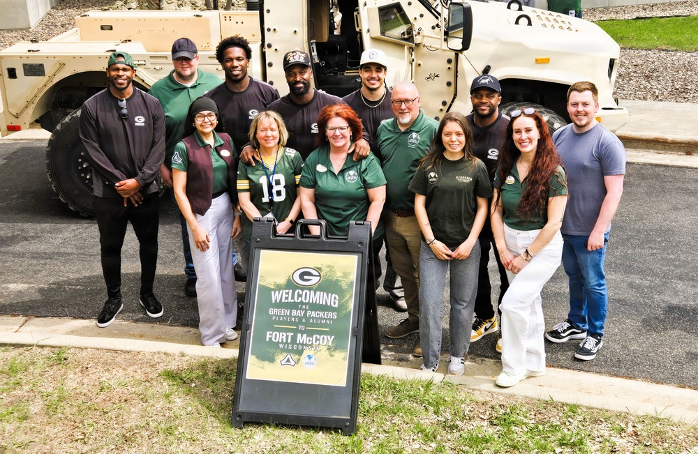 2026 Green Bay Packers Tailgate Tour makes stop at Fort McCoy; visits with Soldiers, Challenge Academy cadets