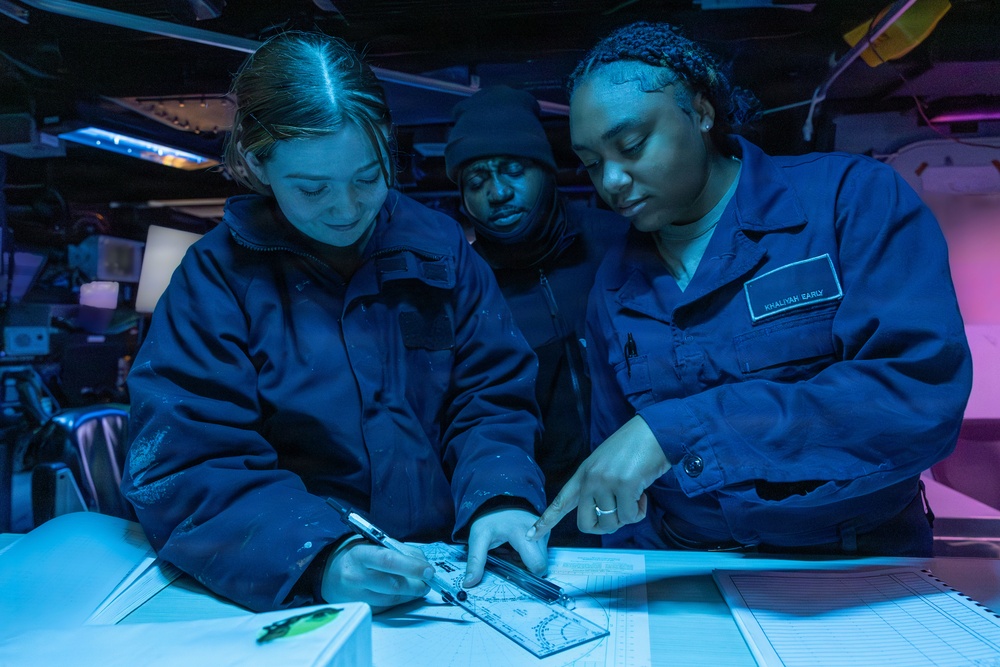 CIC Watch Standers aboard USS Gonzalez (DDG 66)