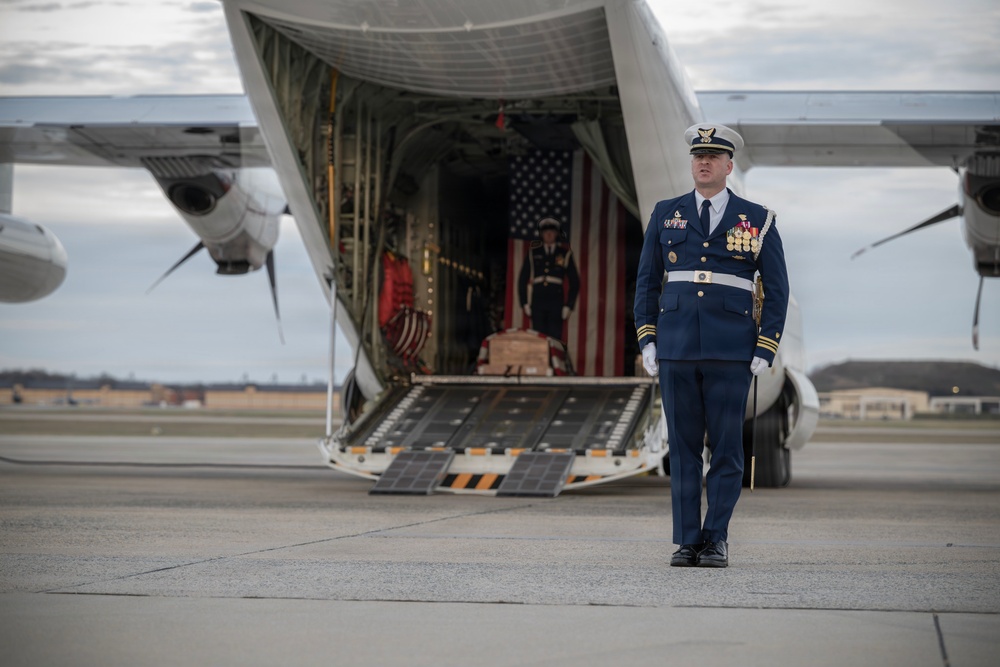 U.S. Coast Guard AST2 Tyler Jaggers dignified transfer