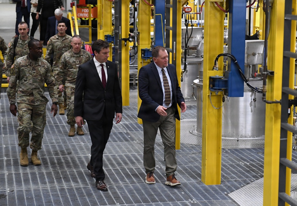 Army under secretary tours McAlester Army Ammunitions Plant