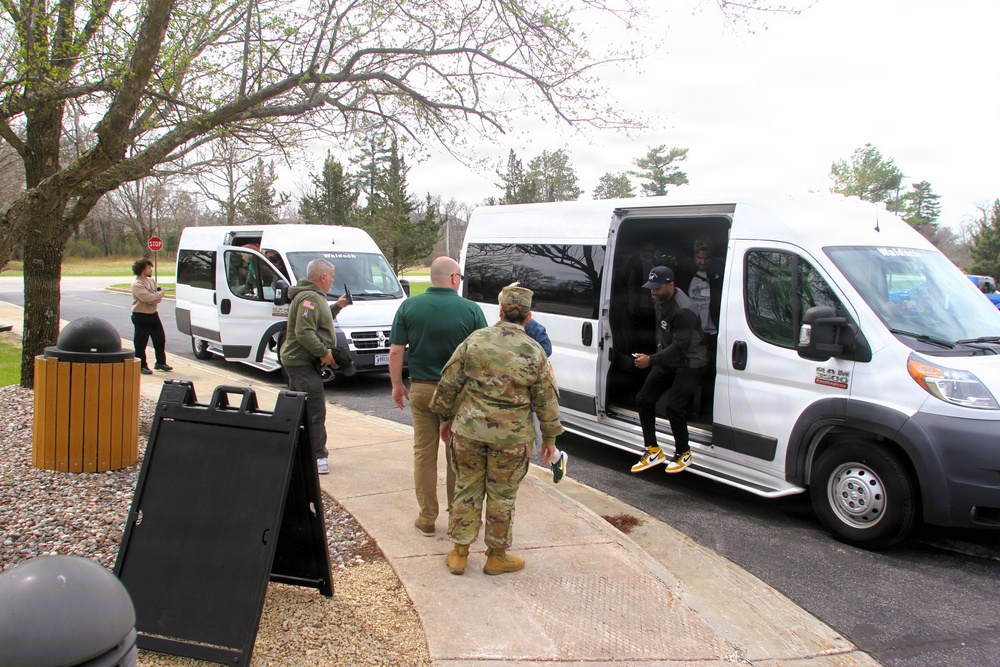 2026 Green Bay Packers Tailgate Tour makes stop at Fort McCoy; visits with Soldiers, Challenge Academy cadets