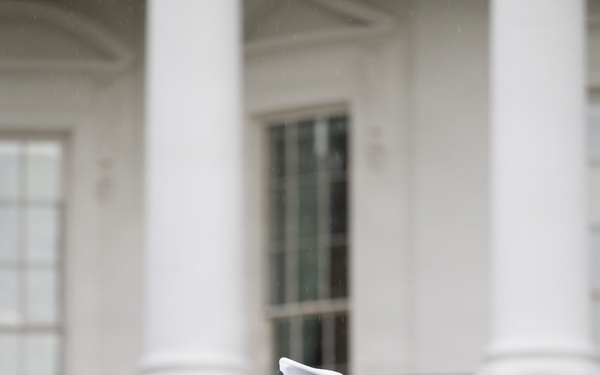 U.S. Navy Ceremonial Band prepares for arrival of King Charles III