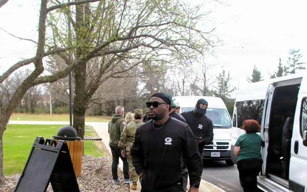 2026 Green Bay Packers Tailgate Tour makes stop at Fort McCoy; visits with Soldiers, Challenge Academy cadets