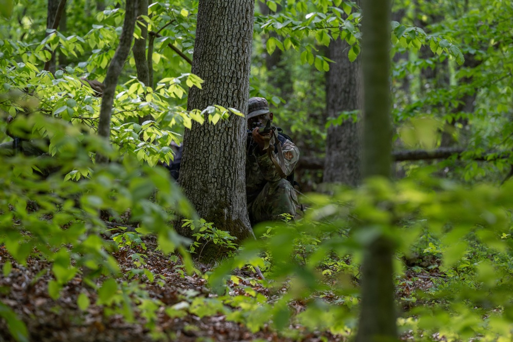 Airmen and Guardian leadership school students take on FTX at Marine Corps Base Quantico