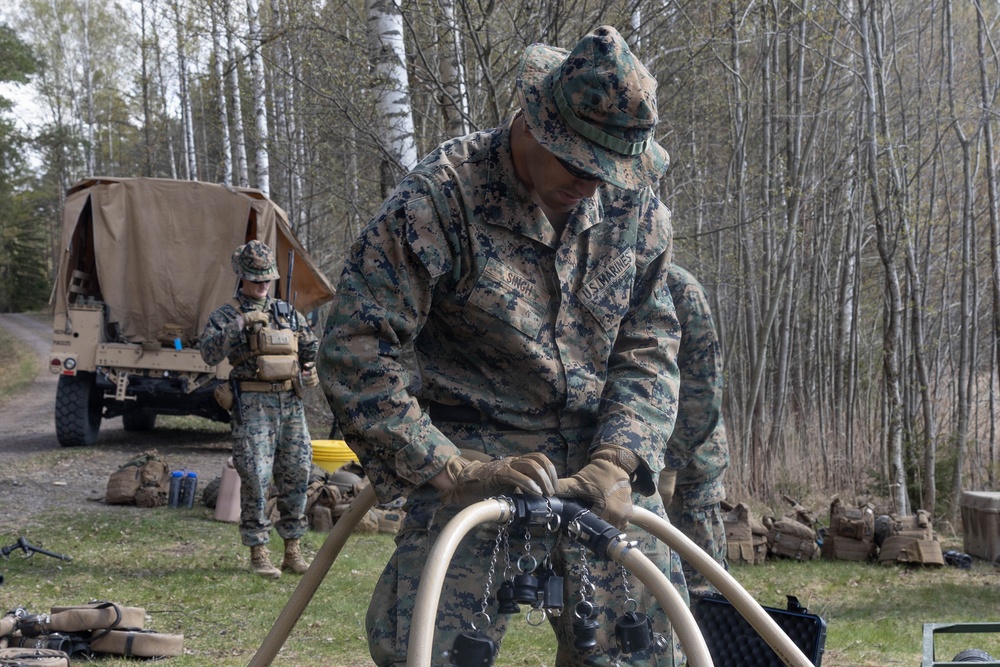 CLB-24 Marines conduct water testing and purification in Sweden
