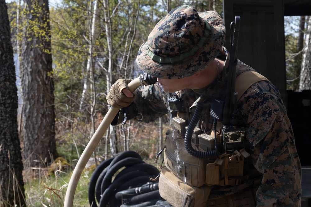 CLB-24 Marines conduct water testing and purification in Sweden