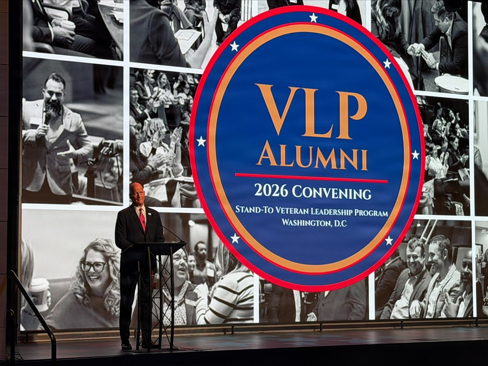 Army Assistant Secretary Marc Andersen challenges GWBI veteran leadership scholars to turn disruption into decision advantage