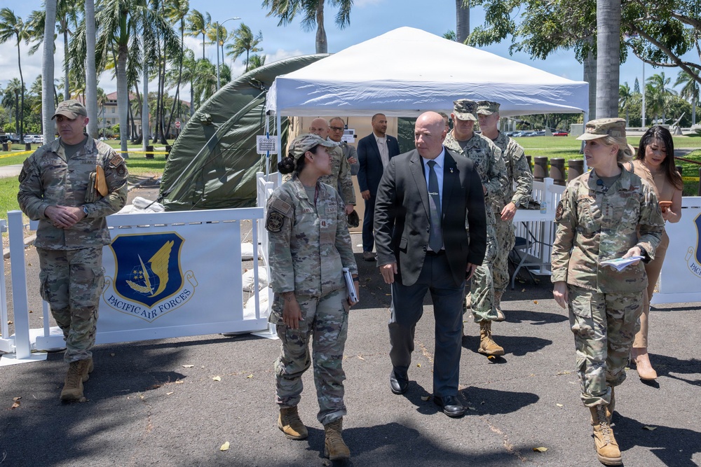 Senior Advisor to the Secretary of War for Strategy visits PACAF Airmen
