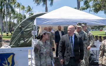 Senior Advisor to the Secretary of War for Strategy visits PACAF Airmen