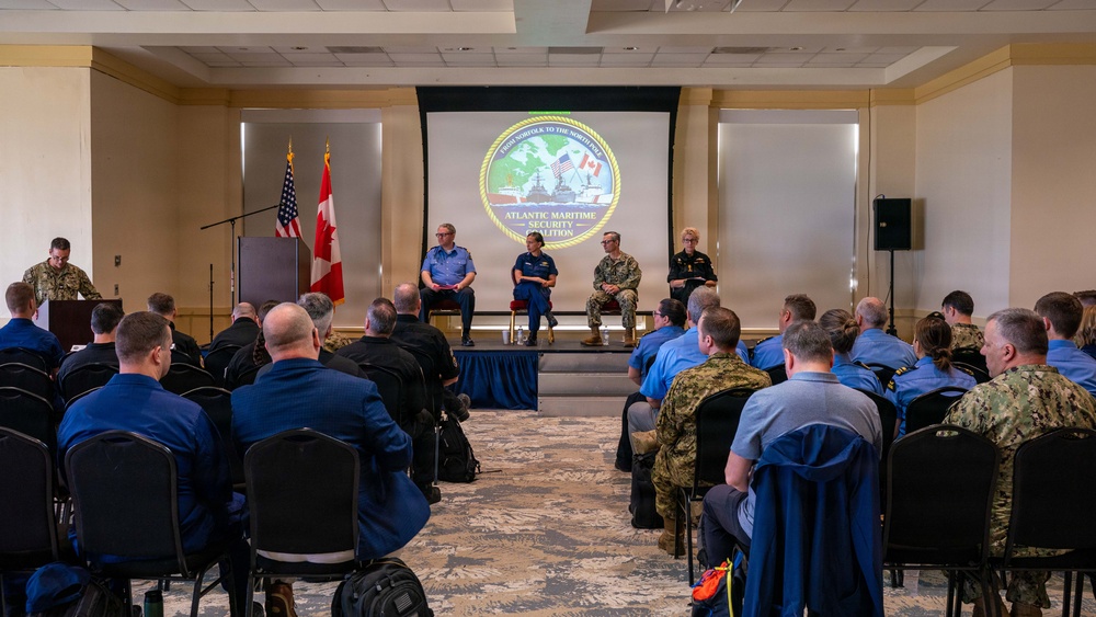 Guests attend the Atlantic Maritime Security Coalition (AMSC) Conference