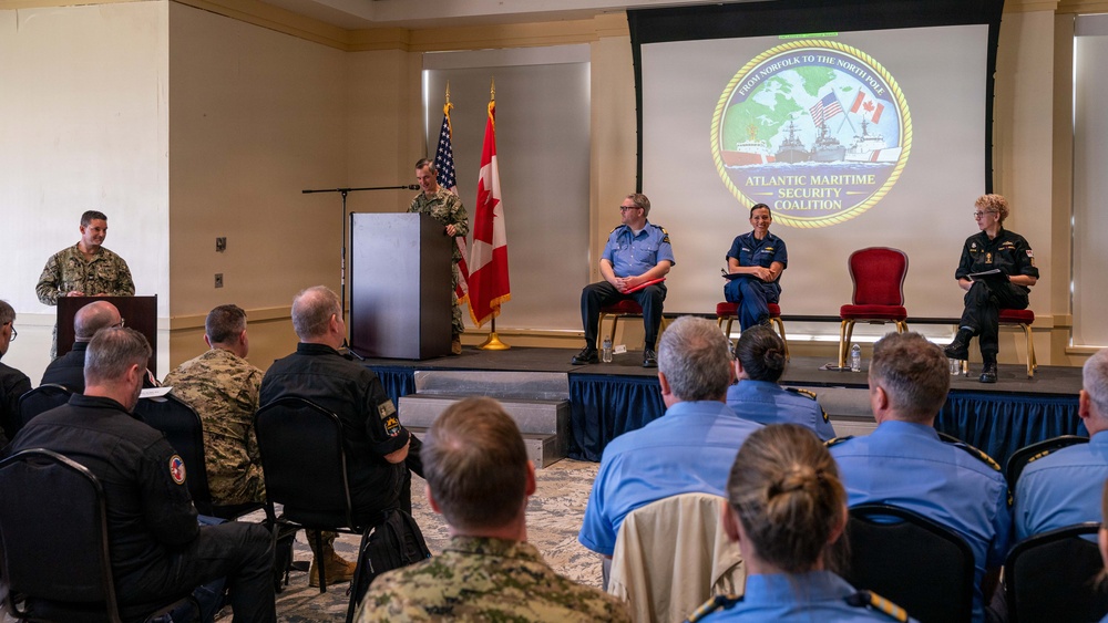 Guests attend the Atlantic Maritime Security Coalition (AMSC) Conference