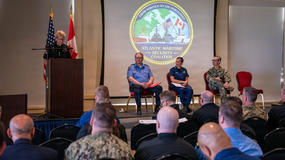 Guests attend the Atlantic Maritime Security Coalition (AMSC) Conference