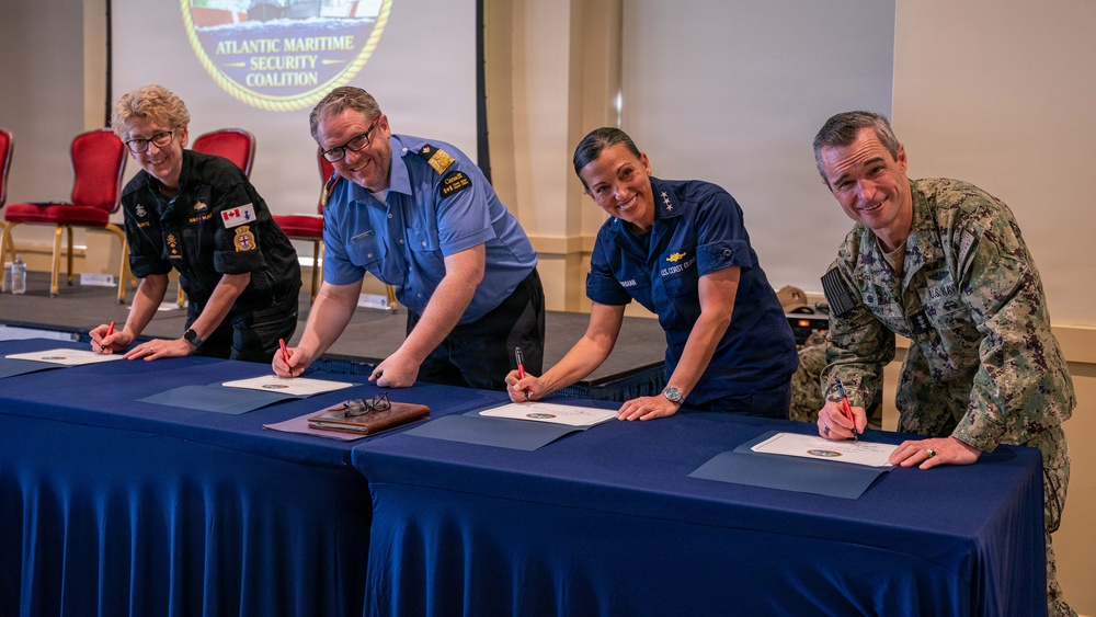 Guests attend the Atlantic Maritime Security Coalition (AMSC) Conference