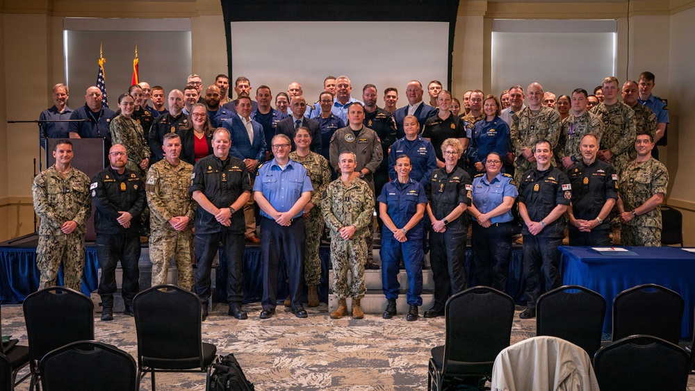 Guests attend the Atlantic Maritime Security Coalition (AMSC) Conference