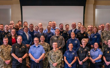 Guests attend the Atlantic Maritime Security Coalition (AMSC) Conference