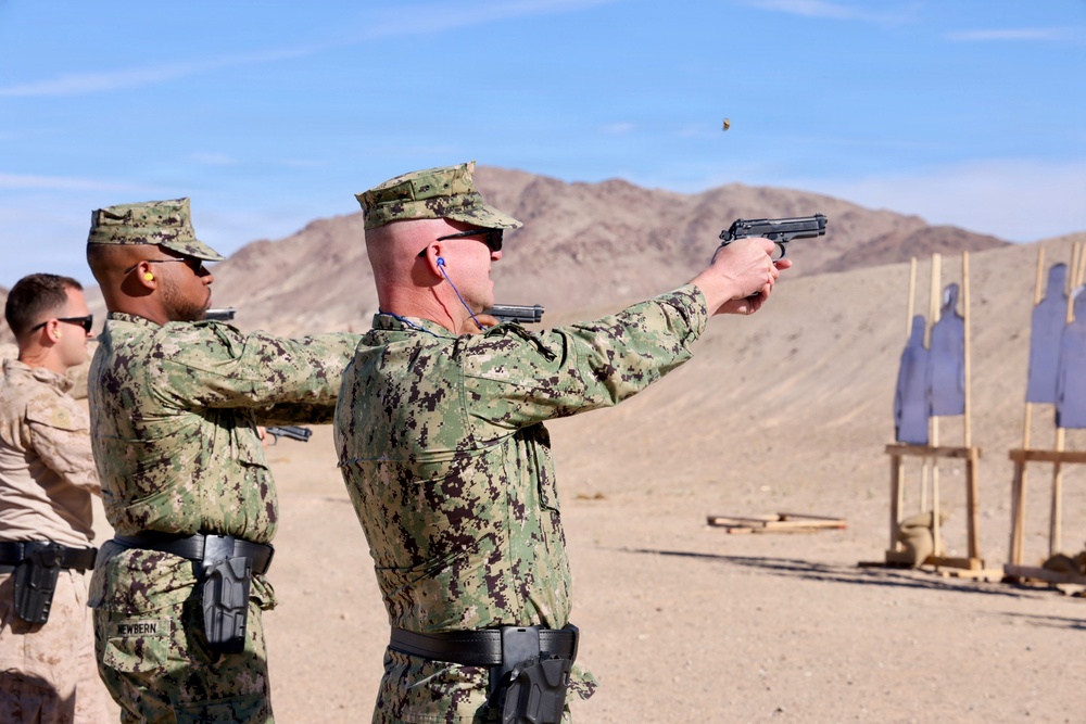 Navy Medicine Sailors complete Marine Corps Combat Pistol Program qualification