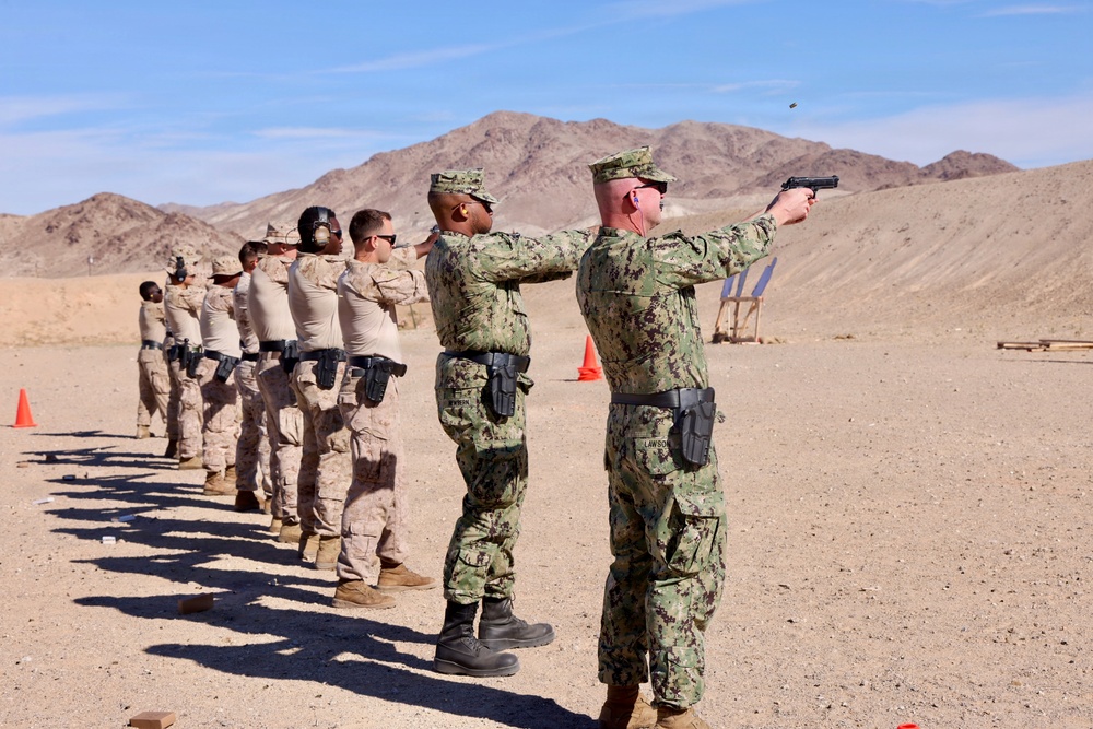 Navy Medicine Sailors complete Marine Corps Combat Pistol Program qualification