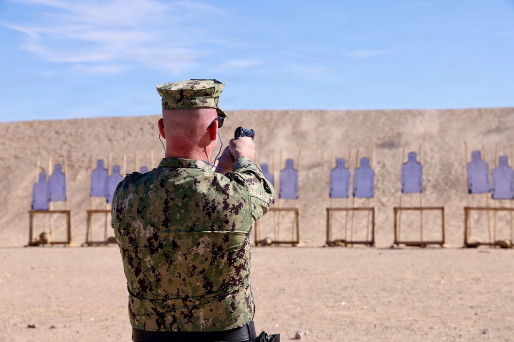 Navy Medicine Sailors complete Marine Corps Combat Pistol Program qualification